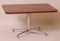 Lot 272 - A 1960s Danish teak and chrome low occasional...