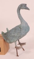 Lot 282 - A large green patinated bronze model of a...