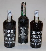 Lot 560 - Croft's Vintage Port 1970, one bottle; and...