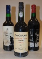 Lot 583 - Graham's Late Bottled Vintage Port, 1986, one...