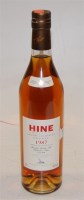 Lot 625 - Hine Grande Champagne Cognac, 1987, one bottle,...