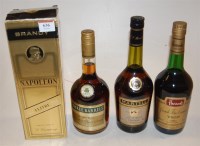 Lot 636 - Napoleon Brandy, 1 litre, one bottle; Martell...