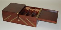 Lot 669 - A modern wooden and brass bound travelling...