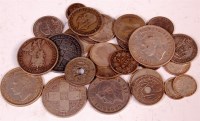 Lot 87 - Mixed lot of silver world coins to include;...