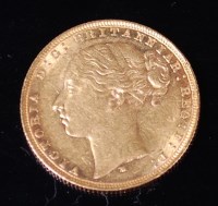 Lot 95 - Great Britain, 1878 gold full sovereign, Queen...
