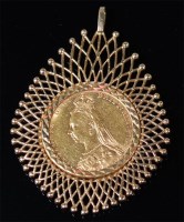 Lot 97 - Great Britain, 1892 gold full sovereign, Queen...