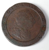 Lot 53 - Great Britain, 1797 cartwheel two pence,...