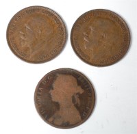 Lot 54 - Great Britain, two 1926 pennies, George V...
