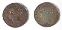Lot 55 - Great Britain, 1854 half penny, Victoria...