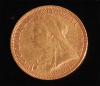 Lot 127 - Great Britain, 1893, gold full sovereign,...