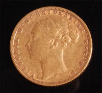 Lot 134 - Great Britain, 1876, gold full sovereign,...