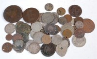 Lot 161 - Mixed lot of silver and copper coins and...