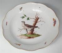 Lot 735 - A 19th century Meissen porcelain large shallow...