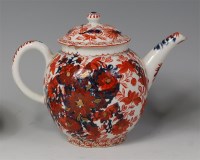 Lot 738 - An 18th century Lowestoft porcelain teapot and...