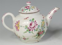 Lot 740 - An 18th century Bow porcelain teapot and cover,...
