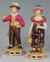 Lot 744 - A pair of early 19th century Derby porcelain...