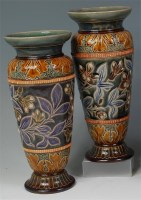 Lot 745 - A pair of Victorian Doulton Lambeth stoneware...