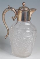 Lot 767 - An Edwardian cut glass and silver topped...