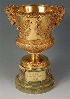 Lot 789 - *'The Manchester Cup 1928' 15ct gold cup of...