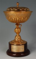 Lot 790 - *'The Manchester Cup 1949' 9ct gold cup and...