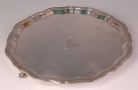 Lot 793 - *A silver salver, of shaped circular form,...
