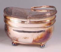Lot 812 - *A George III silver tea caddy, of oval bombe...