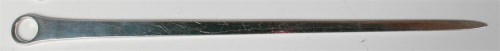 Lot 834 - A George III silver meat skewer, undecorated,...