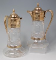 Lot 839 - A cased pair of Victorian cut glass and silver...