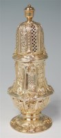 Lot 844 - An Edwardian finely cast silver gilt pedestal...