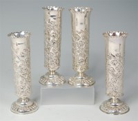 Lot 851 - A set of four late Victorian silver specimen...