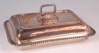 Lot 774 - *A George V silver entree dish and cover,...