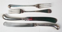Lot 865 - A set of eight modern silver table forks, in...