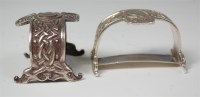 Lot 872 - A matched pair of Scottish silver napkin rings,...
