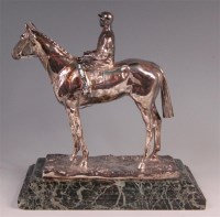 Lot 776 - *A George V silver horse with jockey up, 78oz,...