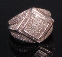 Lot 939 - A contemporary 14ct white gold and diamond set...