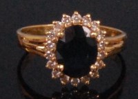 Lot 964 - An Edwardian style ladies sapphire and diamond...