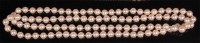 Lot 974 - A ladies knotted pearl single string necklace,...