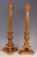 Lot 1021 - *A pair of late 19th century gilt bronze...