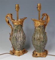 Lot 1034 - # A pair of circa 1900 gilt bronze and...