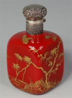 Lot 1062 - A late 19th century overlay glass scent bottle,...