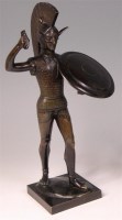 Lot 1070 - A circa 1900 bronze figure of Graeco-Roman...