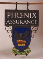 Lot 1084 - A Phoenix Assurance galvanised iron and enamel...