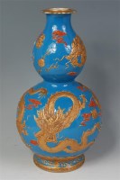 Lot 1123 - A Chinese double gourd presentation vase,...