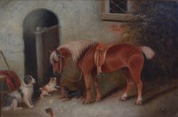 Lot 1159 - *Follower of George Arnfield - A saddled horse...