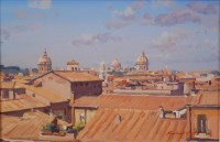 Lot 1167 - *Richard Foster (b.1945) - Rooftops in North...