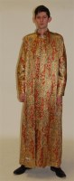 Lot 1042 - # A woven silk mans dressing gown / housecoat,...