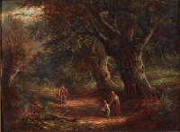 Lot 1174 - 19th century English school - Woodcutter and...