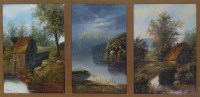 Lot 1175 - Charles Morris - River landscapes framed as a...