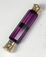Lot 1051 - A Victorian faceted amethyst glass...