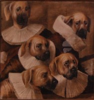 Lot 1215 - Late 19th century school - Labradors a la...